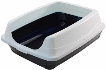 Туалет-лоток Gamma Пушок (белый/серый)