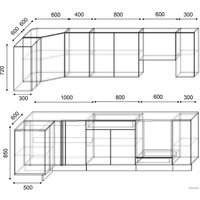 Готовая кухня Сивирин-Компани Клео глосc 1.2х2.7 (белый глянец\белый глянец)