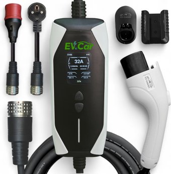 Зарядная станция EVCar GB/T B3 6-32A Wi-Fi (7кВт, 1 фаза, сменные вилки)