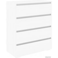 Комод Кортекс-мебель Бари 80 4ш (белый/белый/белый)