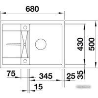 Кухонная мойка Blanco Metra 45 S Compact (белый) [519576]