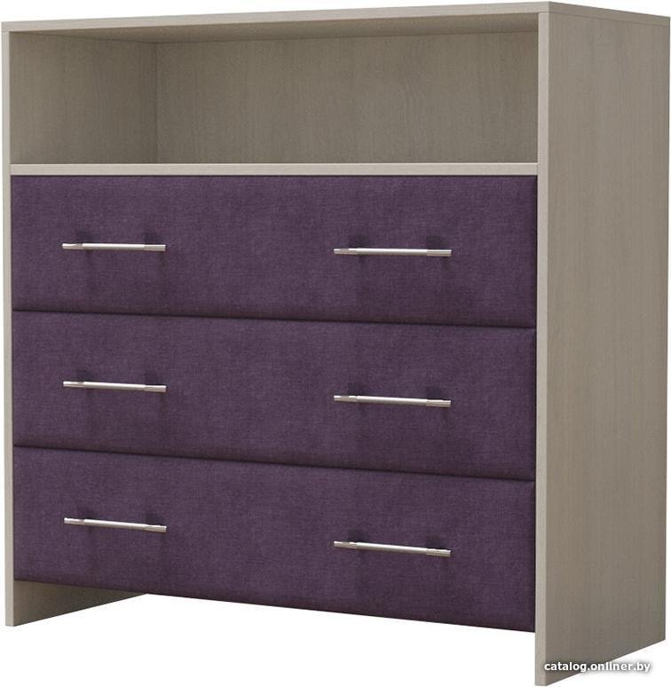 Комод PROxSON Varna 90x40x90 (дуб шамони светлый/фиолетовый)