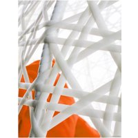 Подвесное кресло M-Group Для двоих Люкс 11510107 (белый ротанг/оранжевая подушка)