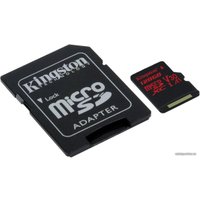 Карта памяти Kingston Canvas React SDCR/128GB microSDXC 128GB (с адаптером)