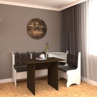 Угловой диван Mio Tesoro Оазис-2 108x163 (белый/коричневый)