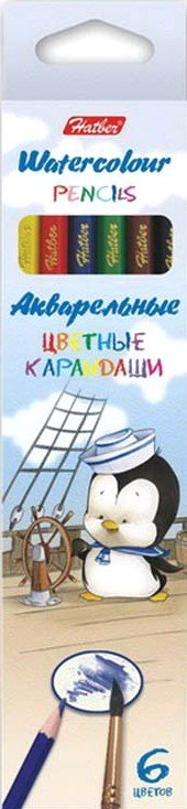 

Набор акварельных карандашей Hatber Пингвин BKa_06360 (6 цв)