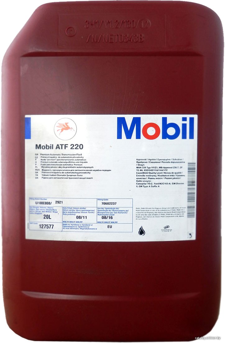Трансмиссионное масло Mobil ATF 220 20л