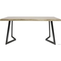 Кухонный стол Buro7 Уиллис 180 (с обзолом, дуб беленый/черный)