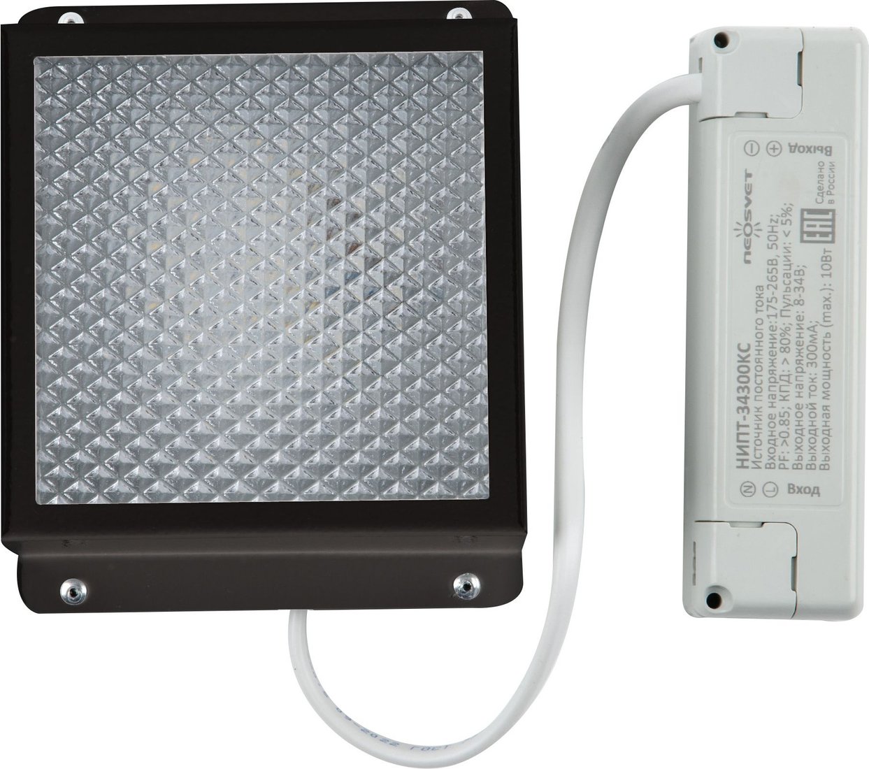 Светодиодная панель Uniel ULP-0808 7W/4000К IP40 Grilyato Black UL-00011899