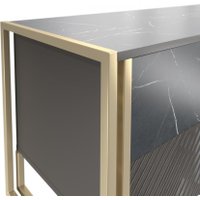 Тумба Involux ТВ Неаполь 6162 (черный мрамор/графит/черный глянец/металл золото)