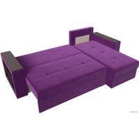 Угловой диван Лига диванов Дубай лайт правый 114171 (микровельвет фиолетовый)