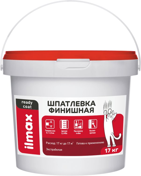 

Шпатлевка ilmax Ready coat финишная (17 кг)