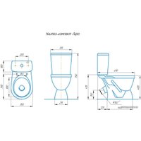 Унитаз напольный Rosa Лира Люкс (белый)