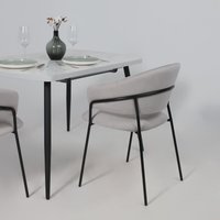 Стул с подлокотниками Алвест AV 433 (светло-серый бархат H-09/черный)