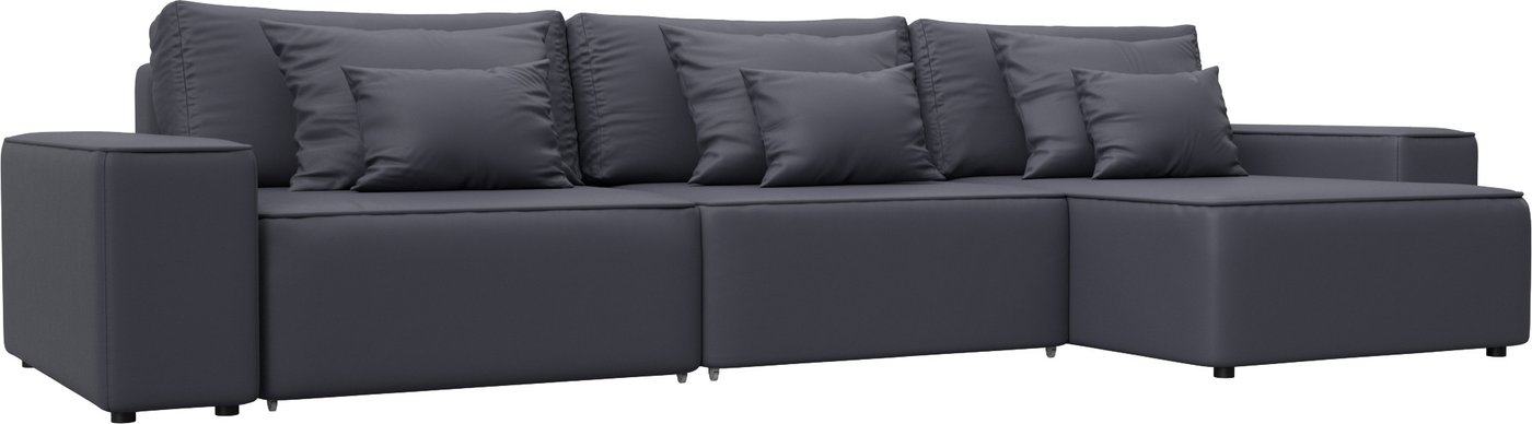 

Угловой диван Лига диванов Лига-074 универсальный 129874 (экокожа Grifon 15 серый)