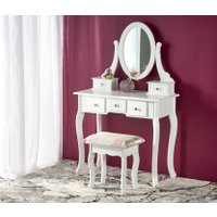 Туалетный столик с зеркалом Halmar Sara (белый)