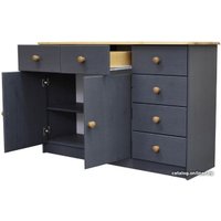 Комод Диприз Ром 2 двери 6 ящиков Д 1348.3 (серый воск/антик)