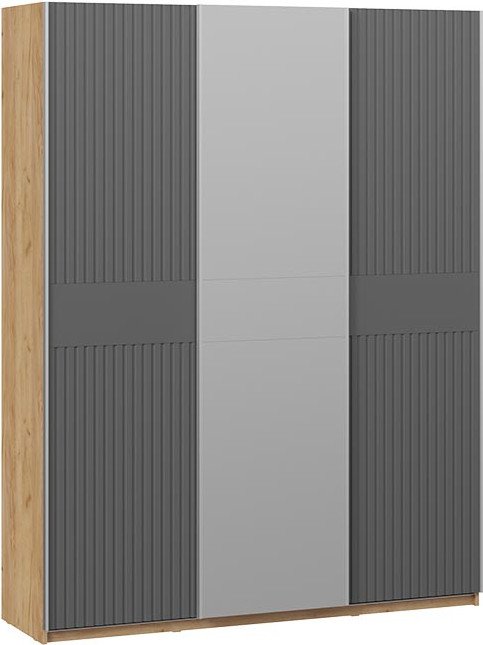 

Шкаф-купе Трия Оскар Хилтон Т2 1800 271101 (ручка серебро/дуб крафт золотой/графит матовый)