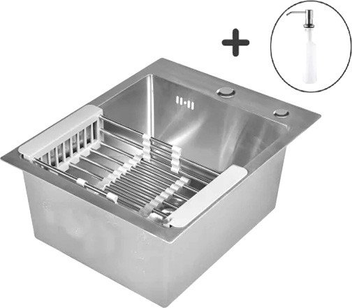 

Кухонная мойка Wisent WS-34050/GER013 (с сифоном, дозатором и коландером)