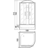 Душевая кабина River Dunay 100/46 MT