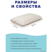 Ортопедическая подушка Ambesonne Овальная 60x40 plortooc-01