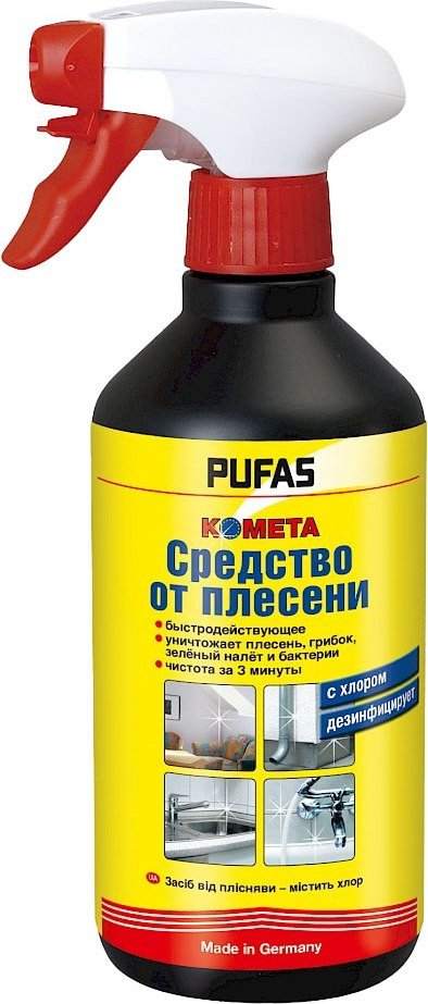 Средство для всех видов поверхностей Pufas Комета с хлором (500 мл)