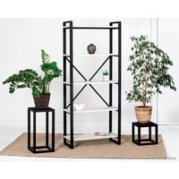 Стеллаж Millwood Neo Loft CH-3 (дуб белый craft/черный)