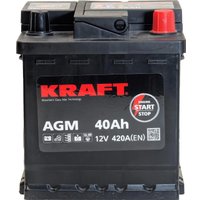 Автомобильный аккумулятор KRAFT AGM R+ 420A (40 А·ч)