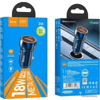 Автомобильное зарядное Hoco Z46 (серый)