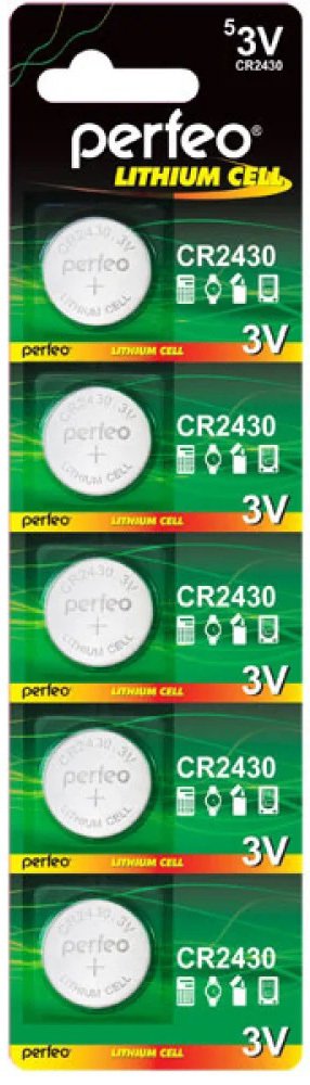 

Батарейка Perfeo Lithium Cell CR2430/5BL