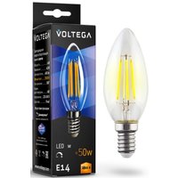 Светодиодная лампочка Voltega Crystal Candle 5W 2800K E14 DIM 8460