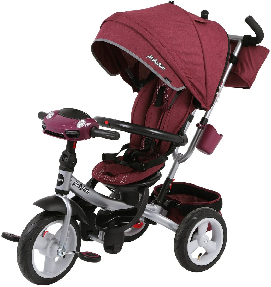 

Детский велосипед Moby Kids Travel Pro 360 12x10 AIR (бордовый)