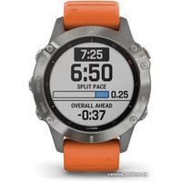 Умные часы Garmin Fenix 6 Sapphire (титановый/оранжевый) в Лиде
