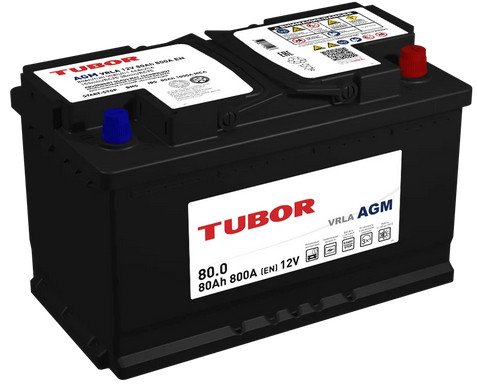 Автомобильный аккумулятор Tubor AGM R+ (80 А·ч)