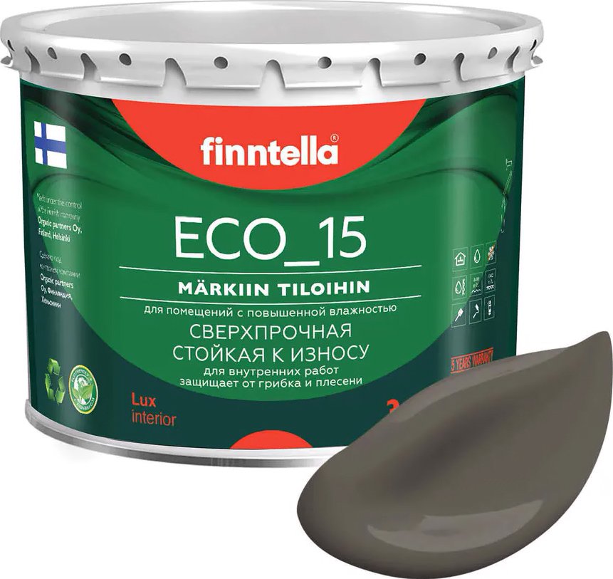 

Краска Finntella Eco 15 Taupe F-10-1-3-FL079 2.7 л (серо-коричневый)