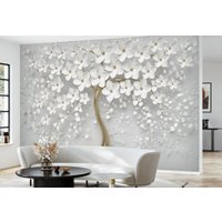 Фотообои Vimala 3D Белое дерево 270x400