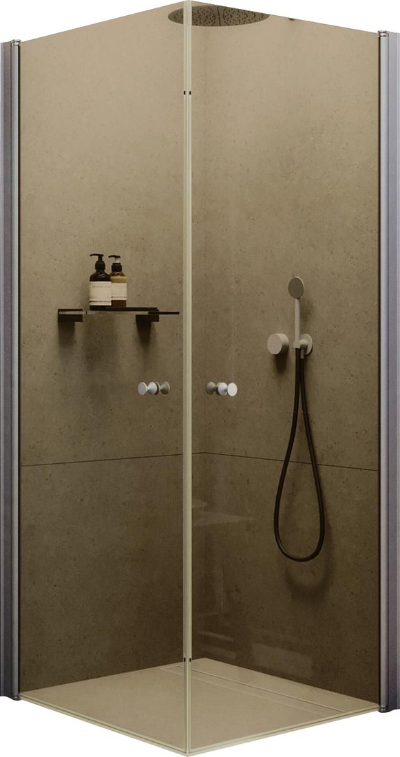 

Душевой уголок MaybahGlass MGY-1297-5 (бронзовое стекло/хром матовый)