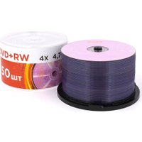 DVD+RW диск Mirex 4.7Gb 4x UL130022A4B (50 шт.)