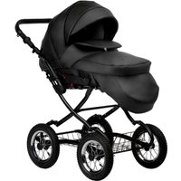 Универсальная коляска Indigo Barbara ECO Classic (2 в 1, be 03/черная кожа)
