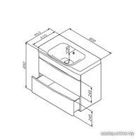 Умывальник AM.PM Like M80WCC0802WG 80x45.2