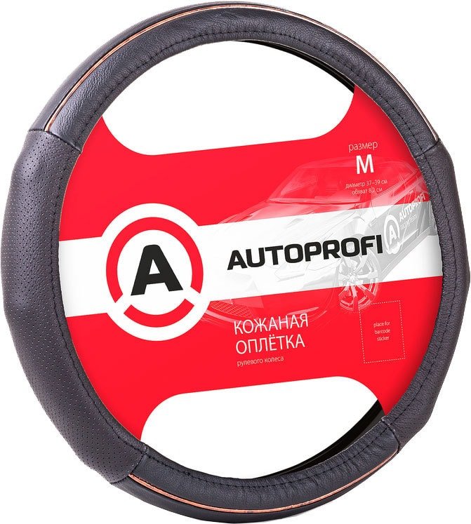 

Оплетка на руль Autoprofi AP-1060 BK/BK (M) (черный)