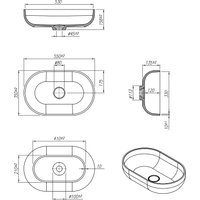 Умывальник Roxen Mary gray 300165-DG