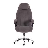 Офисное кресло TetChair Boss Lux (флок, серый/серый перфорированный)