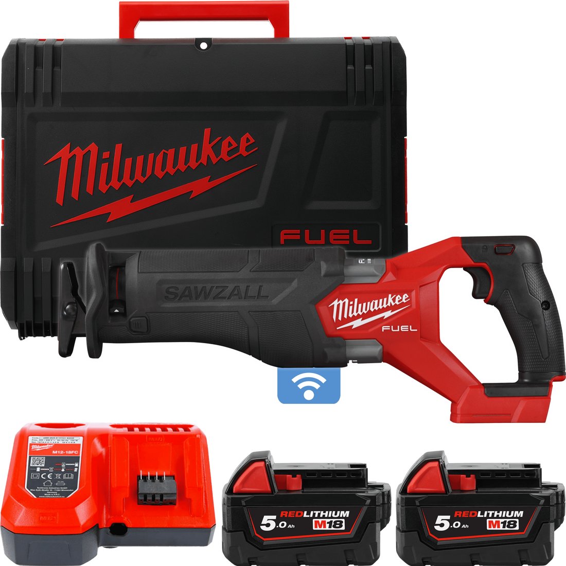 

Сабельная пила Milwaukee Fuel M18 M18ONEFSZ-502X 4933478294 (с 2-мя АКБ, кейс)