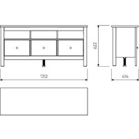 Тумба Mio Tesoro Сага 3 ящика 2.08.03.090.15 (серый/ясень)