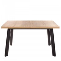 Кухонный стол Виста Саппоро 77x120/165 (дуб галифакс натуральный/матовый черный)