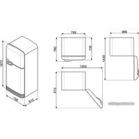 Холодильник Smeg FAB50RPB