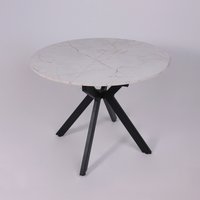 Кухонный стол Lepremo AV 1106 МДФ раздвижной D1000-1350x750 (Азул Оникс/черный)