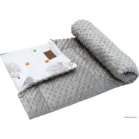 Плед Amarobaby Растем вместе Крошка Ежик 95x85 (серый)