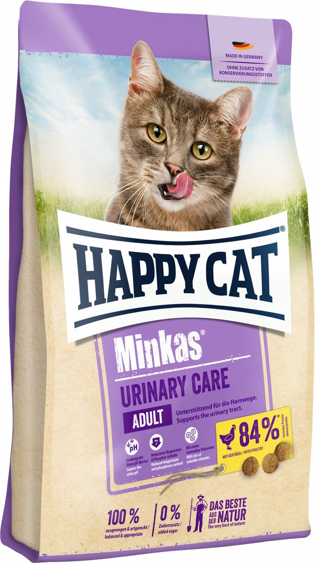 

Сухой корм для кошек Happy Cat Minkas Urinary Care Adult Домашняя птица 500 г